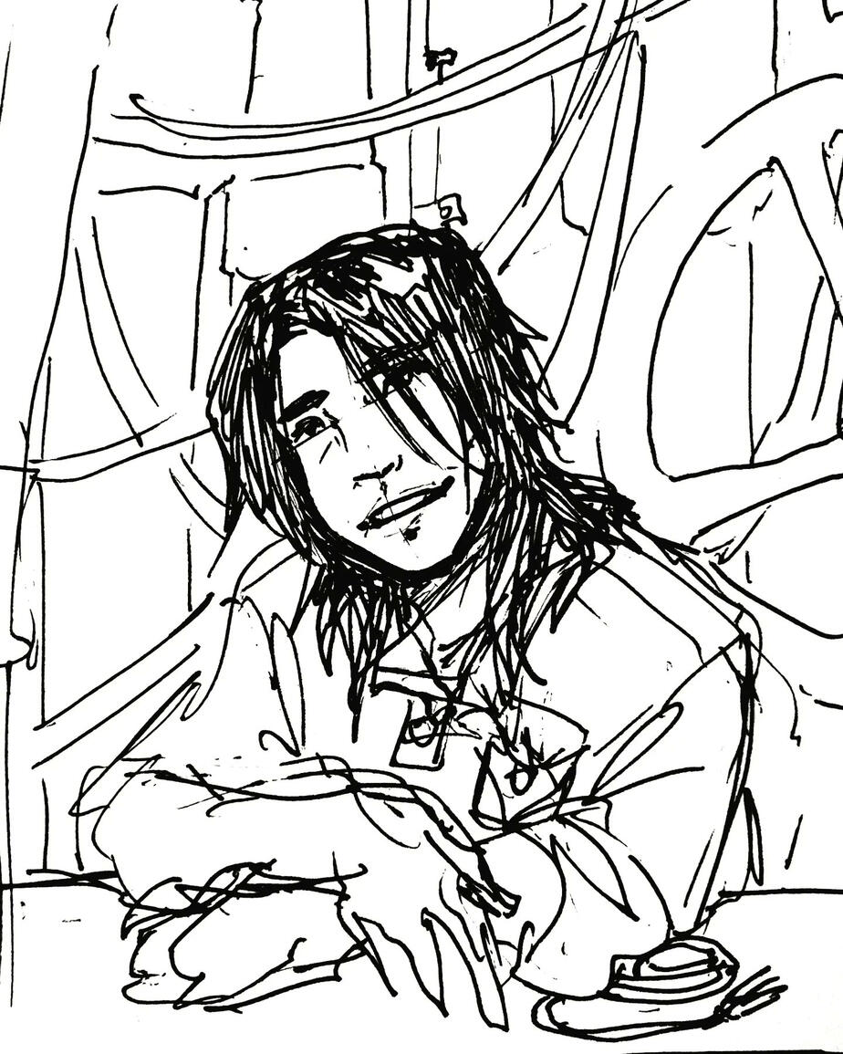 Pencil sketch of Link Ekaskin