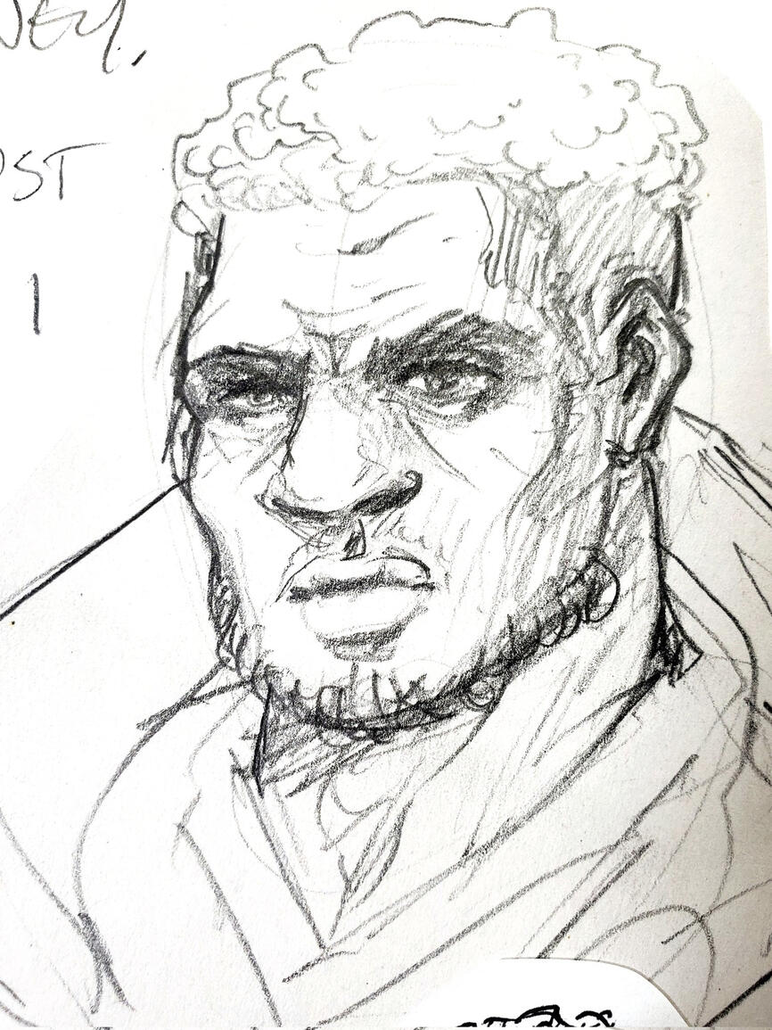 Pencil sketch of Grey