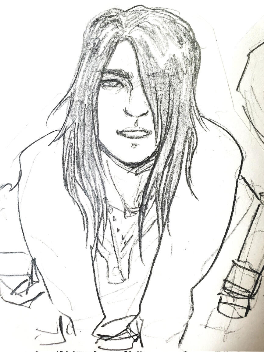 Pencil sketch of Link Ekaskin
